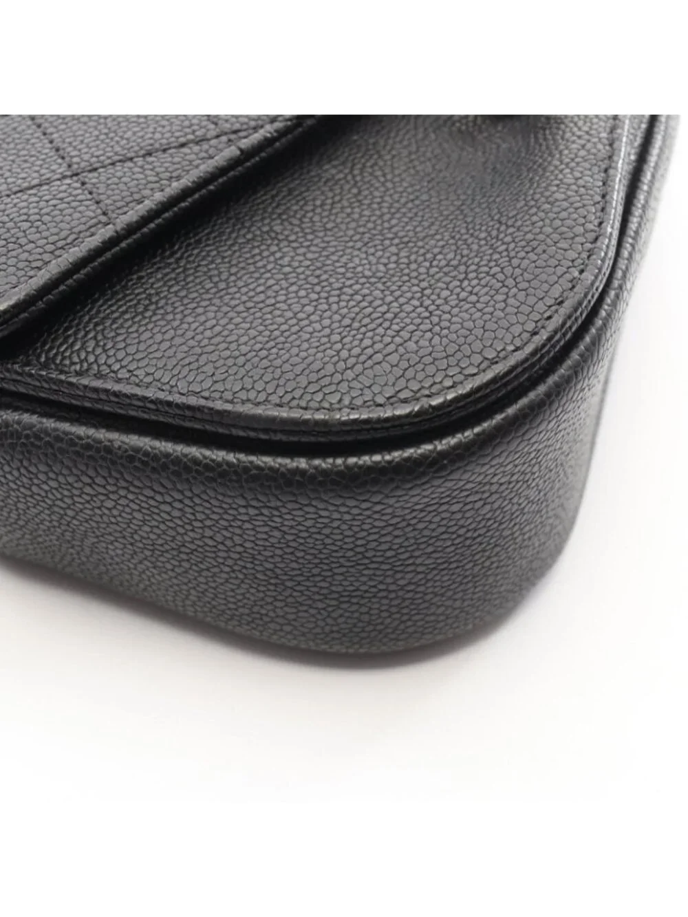 Chanel Shoulder Bag CC Logo Top Handle Flap Quilted 2-Way Black